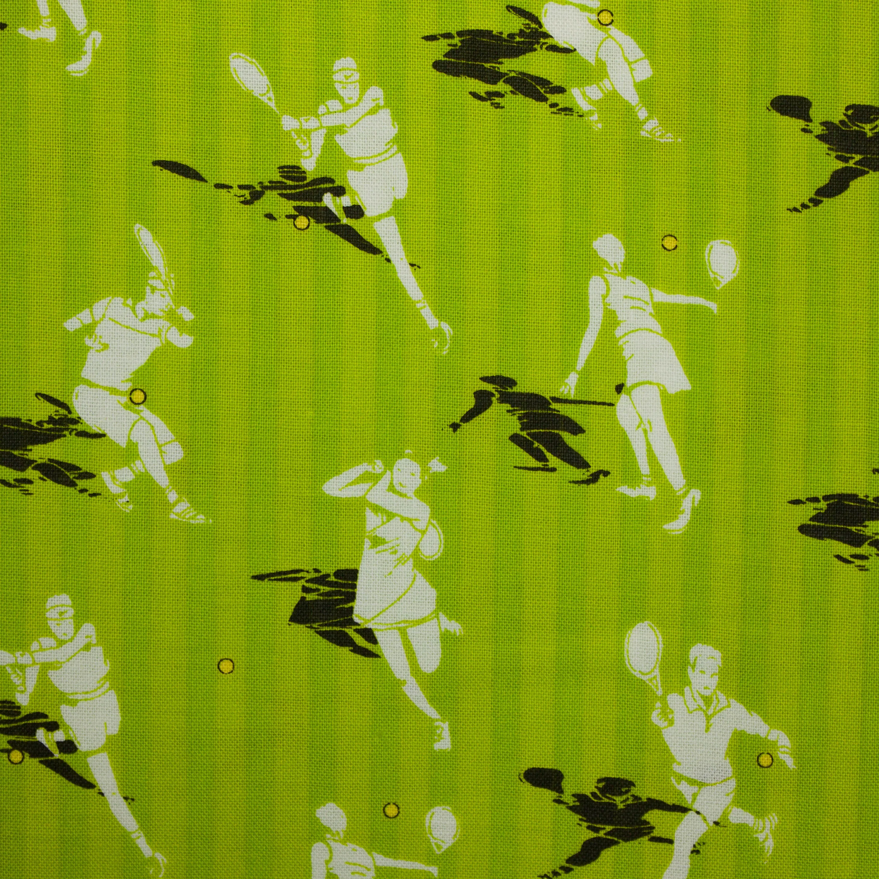 Katoen limoen met tennisspelers